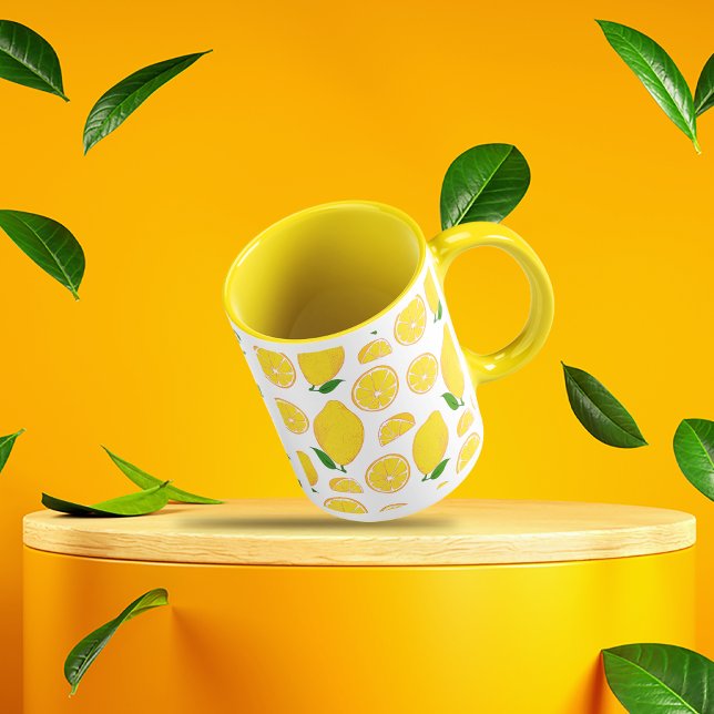 Taza Fruto de limón patrón Café Mug (Subido por el creador)