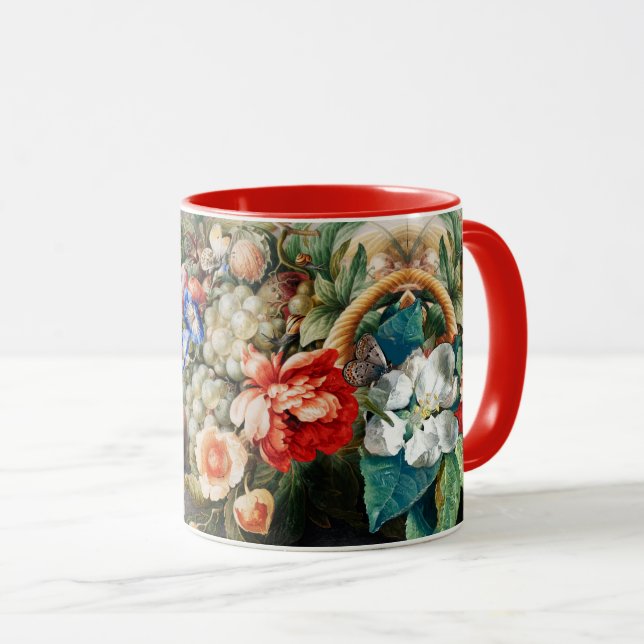 Taza FRUTOS, FLORES, TUMBONAS, PESCADOS, FRONTERA flame (Anverso derecho)