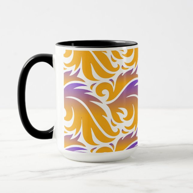 Taza Fuego colorido llama a un patrón sin soldadura (Izquierda)