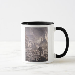Taza Fuego en ayuntamiento viejo en Amsterdam