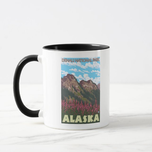 Taza Fuego y Montañas - Parque Denali Nat'l, (Izquierda)