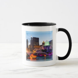 Taza Fuente De Buckingham Encendida Por La Noche