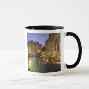 Taza Fuente de Trevi de noche, Roma, Lazio, Italia