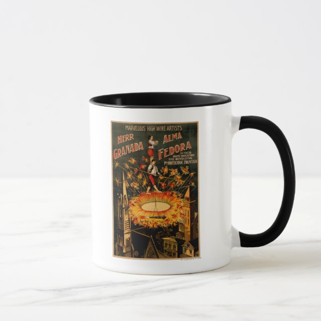 Taza Fuente pirotécnica revolucionaria de alta alambre (Derecha)