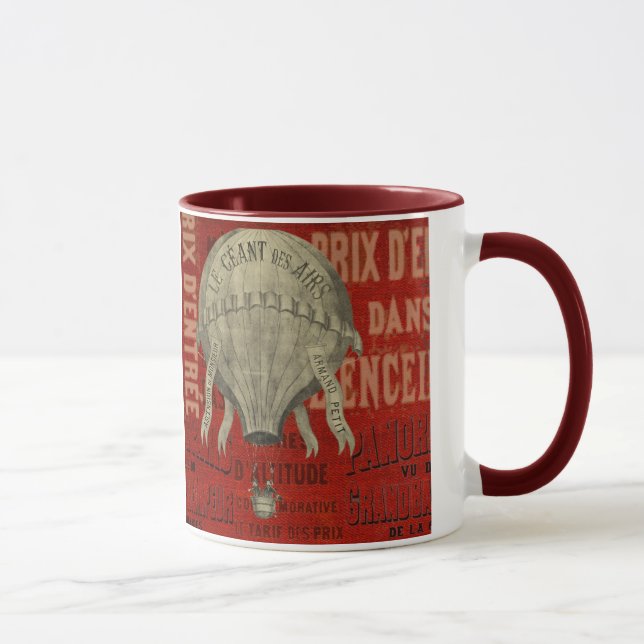 Taza Fuentes gráficas de balón de aire caliente Steampu (Derecha)