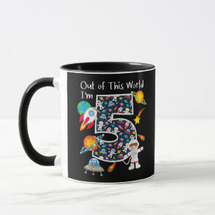Taza Fuera de este mundo tengo 5 años en el espacio ext