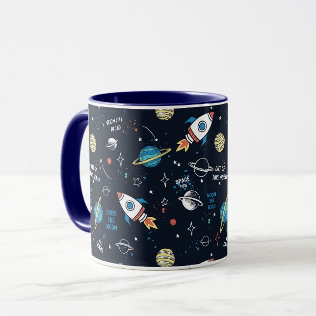 Taza Fuera de este patrón espacial mundial (Anverso izquierdo)