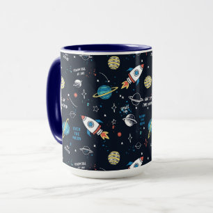 Taza Fuera de este patrón espacial mundial