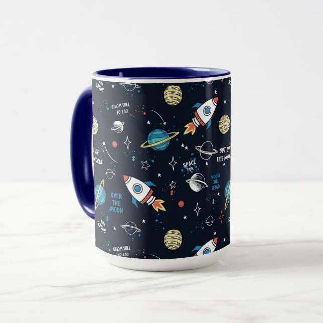 Taza Fuera de este patrón espacial mundial (Anverso izquierdo)
