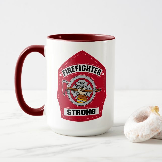 Taza Fuerte bombero (Con donut)