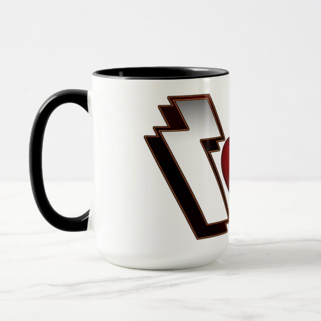 Taza Fuerte corazón Metalizado (Izquierda)