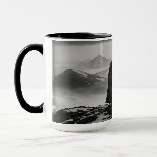 Taza fuerte Warrior Mug - café de fantasía negro y blan (Izquierda)