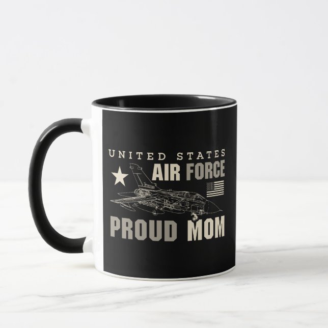 Taza Fuerza Aérea de Estados Unidos Orgullosa Madre de  (Izquierda)