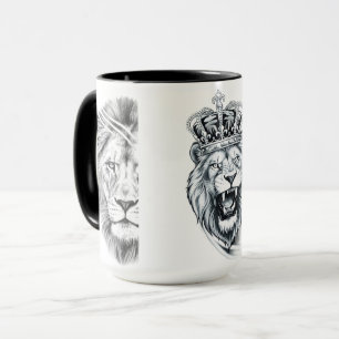 Taza Fuerza del León Rey Gráfico