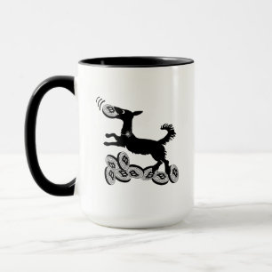 Taza *Fun Bitcoin Frisbee atrapando cerdo