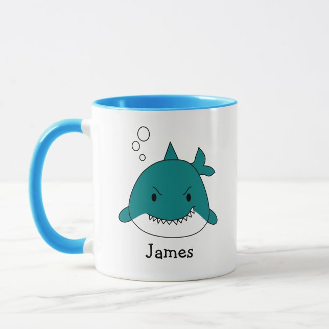 Taza Fun Blue Shark Personalizado (Izquierda)