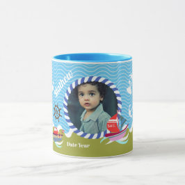 Taza Fun Bots Photo Green Blue
