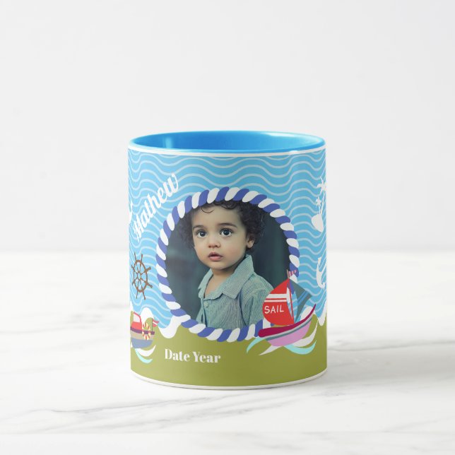Taza Fun Bots Photo Green Blue (Centro)