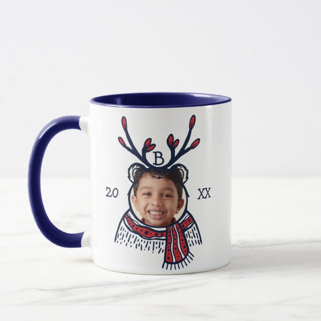 Taza Fun Festive Red Plaid Panda Personaje Foto (Izquierda)