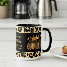 Taza Fun Leopard Birthday Queen Sixty Birthday