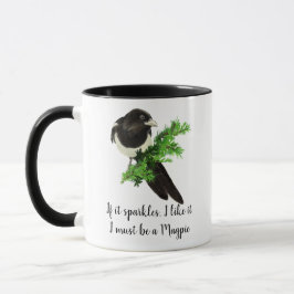 Taza Fun Magpie Bird Cita si se esparce me gusta