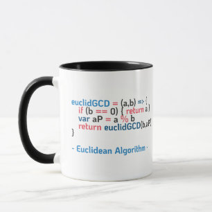 Taza Función Algoritmo Euclidiano  Fragmento de códig