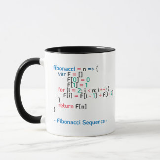 Taza Función Secuencia Fibonacci| Fragmento de código