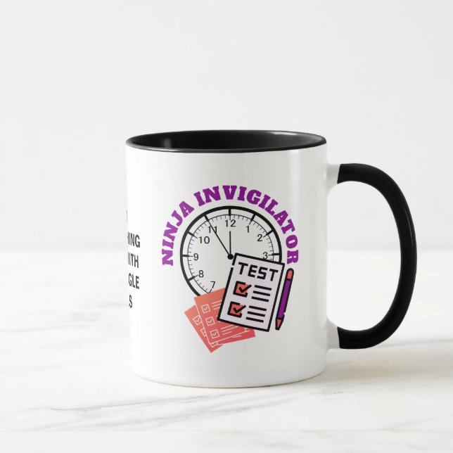 Taza Funcionario de examen NINJA INVIGILATOR Profesor (Derecha)