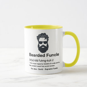Taza Funda de barba graciosa de definición de tío