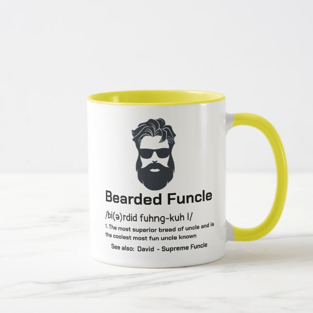 Taza Funda de barba graciosa de definición de tío (Derecha)