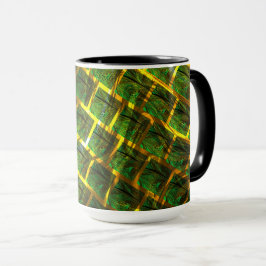 Taza ¿Fundo com imagem verde solapa dourada?
