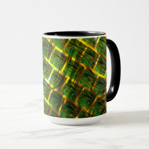 Taza ¿Fundo com imagem verde solapa dourada?