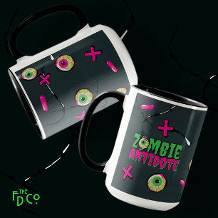 Taza Funky Cute Funny Ghoulish Zombie Antidote Pun