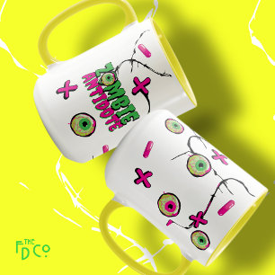 Taza Funky Ghoulishly Cute Funny Zombie Antidote Pun