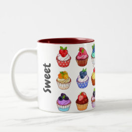 Taza Funny bicolour cupcake coffee mug