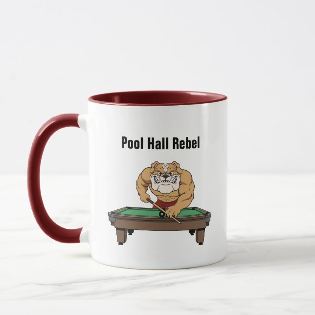 Taza Funny Billiards Pool Hall Rebel Coffee Mugs (Izquierda)