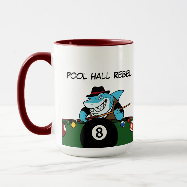 Taza Funny Billiards Pool Rebel Jumbo Coffee Mugs (Izquierda)