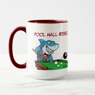 Taza Funny Billiards Shark Rebel Jumbo Coffee Mugs