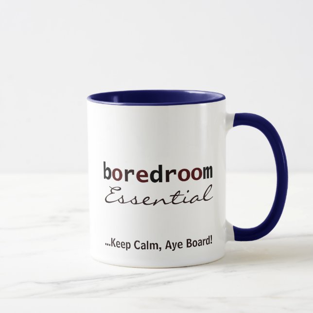 Taza Funny Boardroom Office Mug, Customizable Text (Derecha)