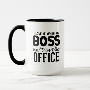Taza Funny Boss office Word Art business