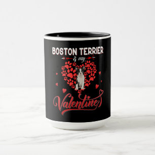 Taza Funny Boston Terrier es mi San Valentín