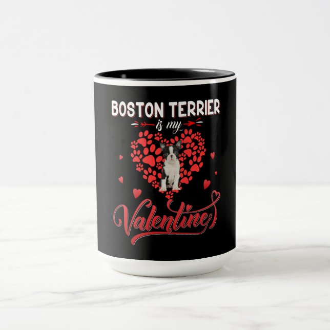 Taza Funny Boston Terrier es mi San Valentín (Centro)