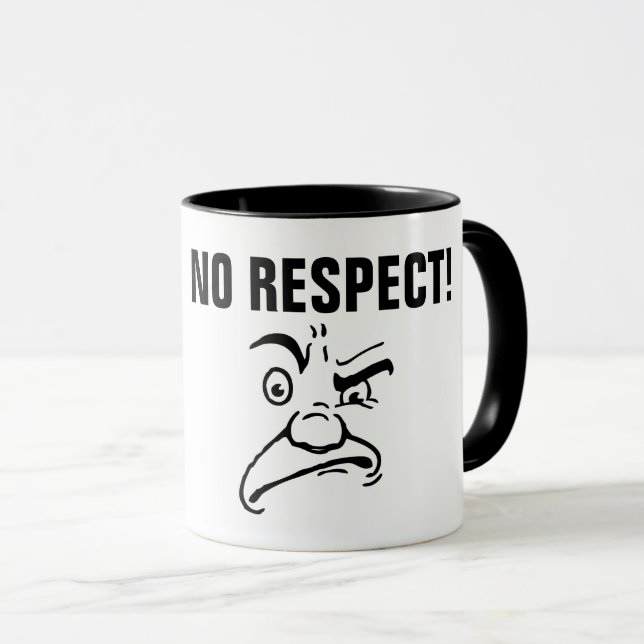 TAZA FUNNY CAFFEE BOMBAS PARA ÉL, ¡SIN RESPETO! (Anverso derecho)