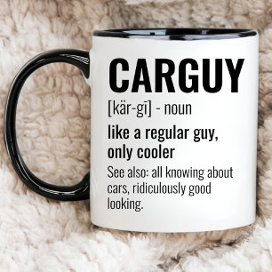 Taza Funny Car Lover, definición de CarGuy, Entusiasta 
