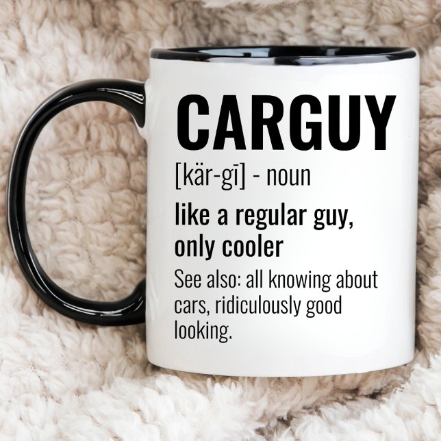 Taza Funny Car Lover, definición de CarGuy, Entusiasta  (Subido por el creador)