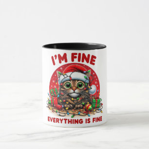 Taza Funny Cat Navidades
