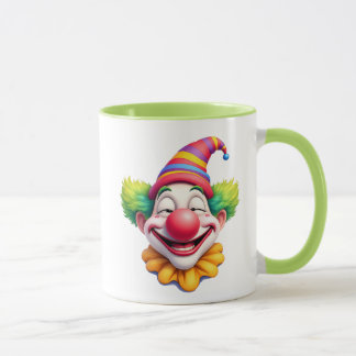 Taza Funny character, red nose, jokes, faces.
