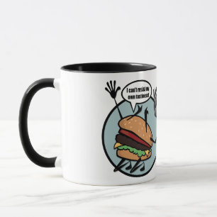 TAZA FUNNY CHEESEBURGER RINGER MUG