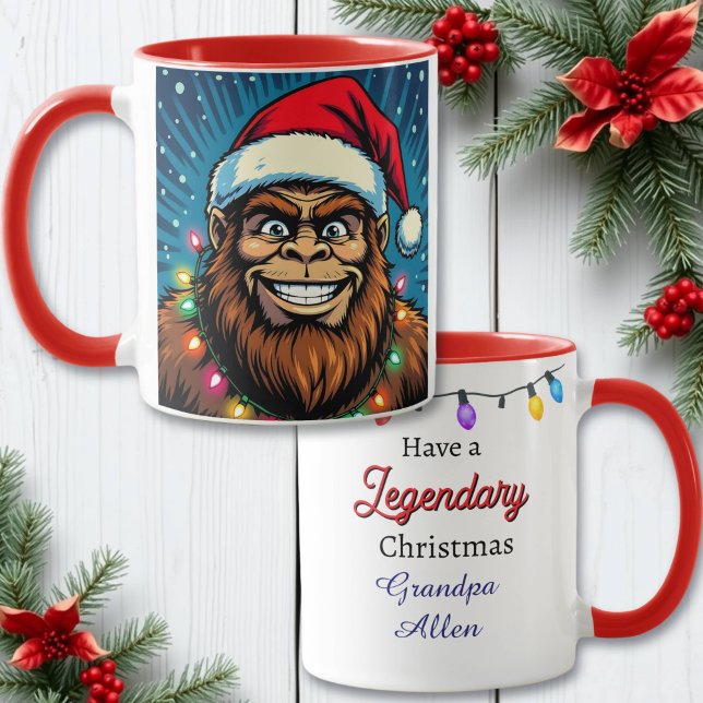Taza Funny Christmas Bigfoot Personalized (Subido por el creador)