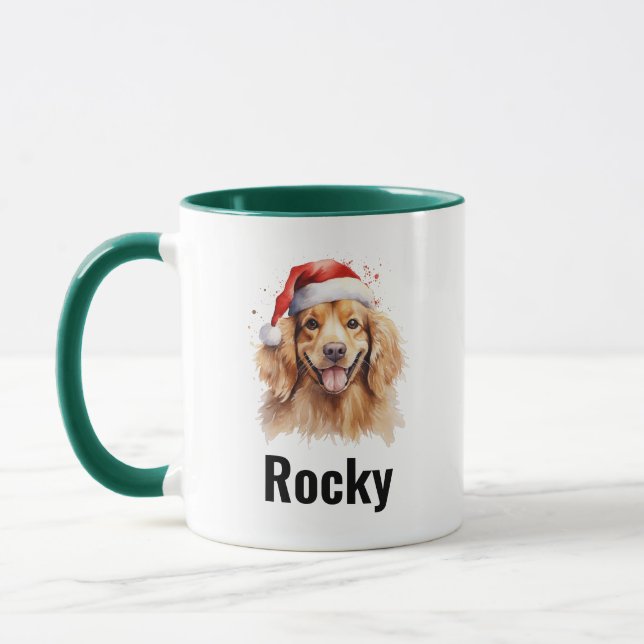 Taza Funny Christmas Dog Mug Holiday Gift Pet Lover  (Izquierda)